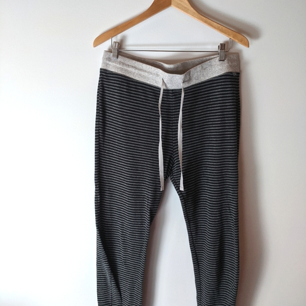 Eddie Bauer Women's L Waffle Striped Lounge Pants